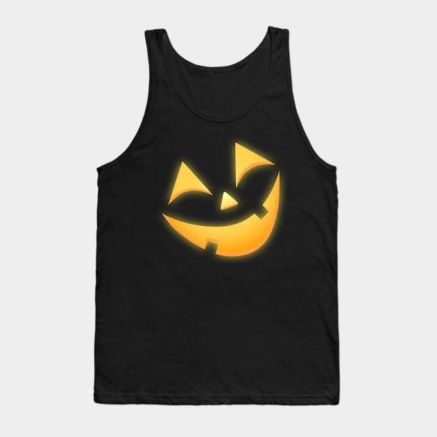 Pumpkin Face Costume For Men Women Halloween Tank Top by Schwarzweiss